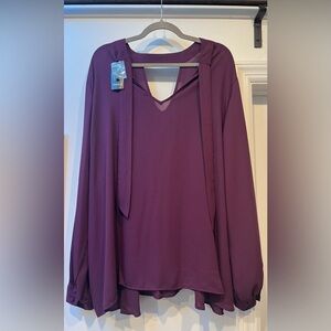 Torrid Deep Purple Long Sleeve Top